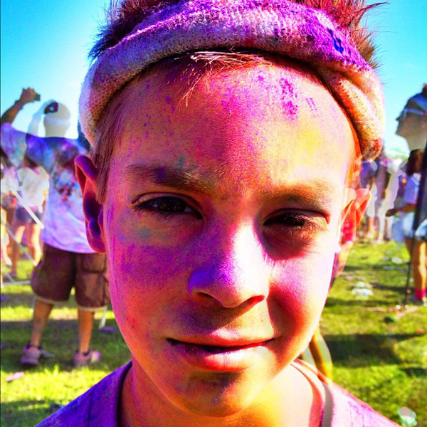 Colorful Face at The Color Run Miami